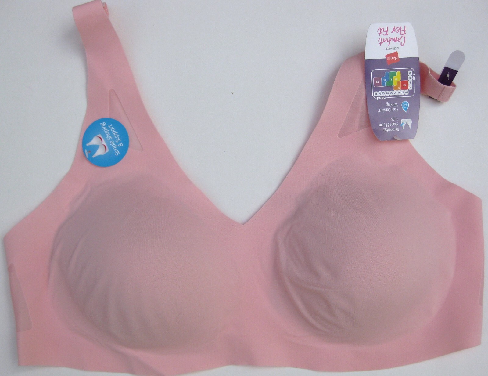New Hanes Comfort Flex Fit removable shaped cup WF Bra DHHU42/43 pick 1