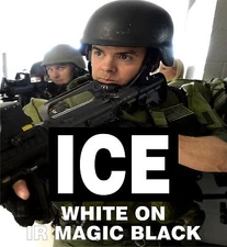 ICE WHITE ON MB INFRARED solasX PATCH 3.5"X2" WITH VELCRO® BRAND FASTENER