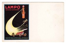 POSTCARD ITALIAN LAMPO BENZINA AUTO AND MOTORCYCLE GASOLINE (1118)