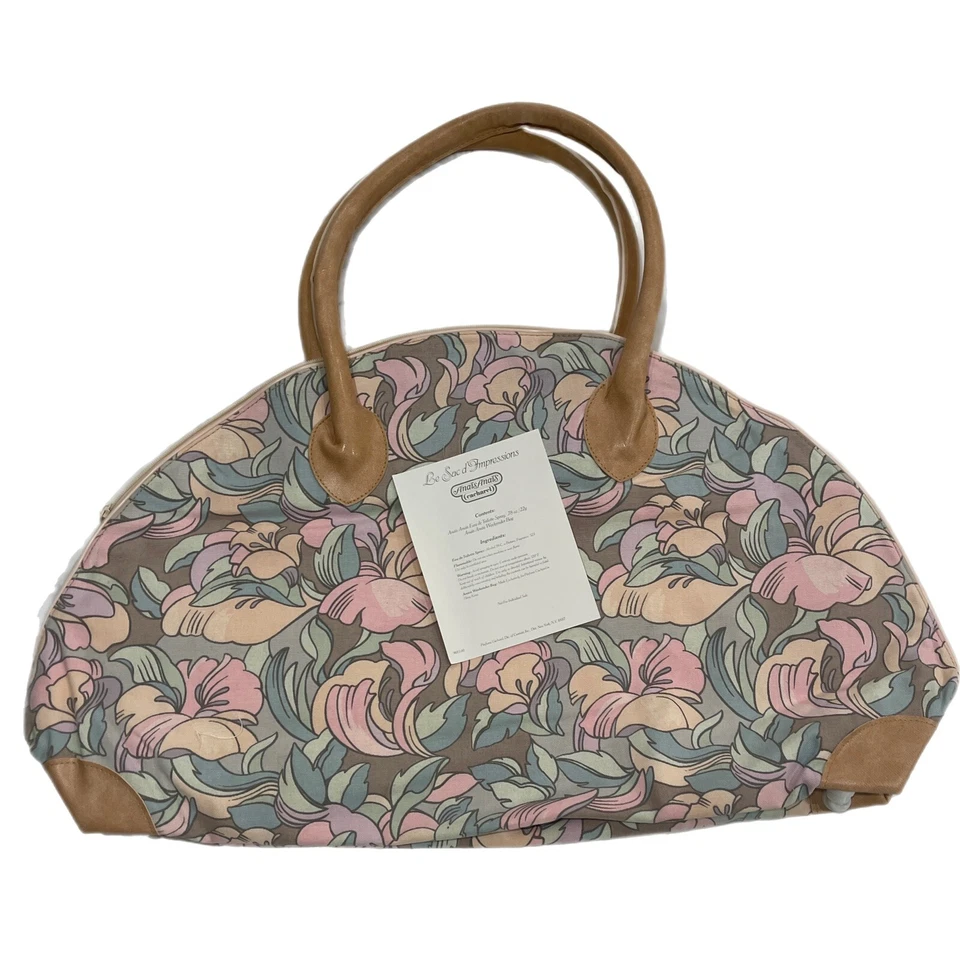 Nuevo - De colección - Bolso de Mano Anais Anais Cacharel Fin de Semana Floral Lona Imitación Cuero Foto 2 de 4
