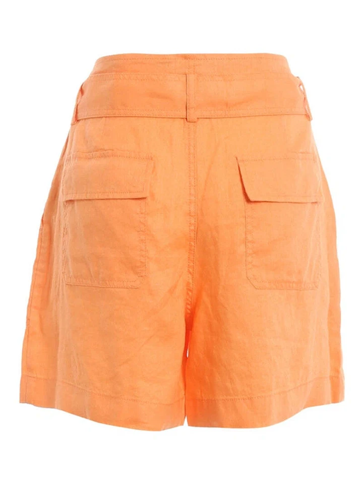 Lauren Ralph Lauren Shorts in Lino Arancio in Orange, Size 10 - Image 3 of 4