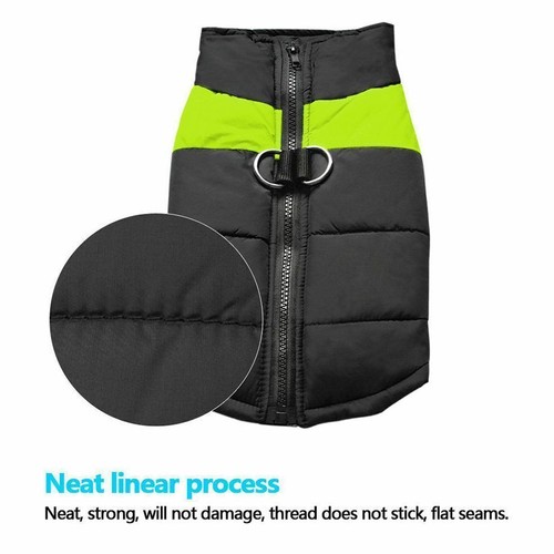 Pet Dog Vest Jacket Warm Waterproof Clothes Winter Padded Coat S-7XL OR leash US - Picture 4 of 19