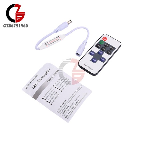 DC12-24V LED Strip Light Dimmer Controller Switch RF Wireless Remote Controller - Picture 16 of 18