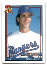 Gary Green 1991 Topps Baseball #184 Texas Rangers