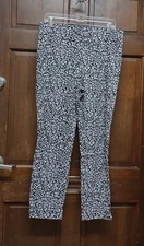 Counterparts Women's Black & White Stretch Pants Pull On Size 12