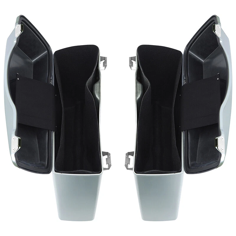 Hard Saddlebags Saddle Bags Fit For Harley Electra Road Glide King 94-13 Silver — 第 2/4 张图片