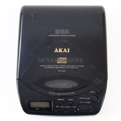 Tragbarer CD Player AKAI PD-X34 Gebraucht Funktionsfähig Schwarz