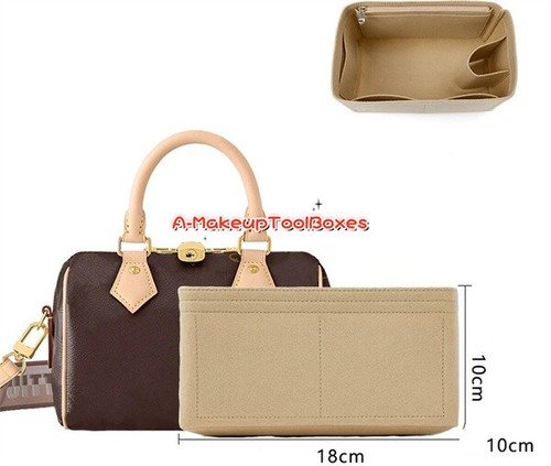 Felt Zipper Organizer Insert Liner Shaper Inner Bag For LV Speedy 25 S115 - Picture 5 of 6