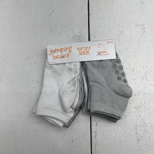Jumping Beans 6 Pack Softest Low Cut Socks Grey  White Toddler Size 2-4T