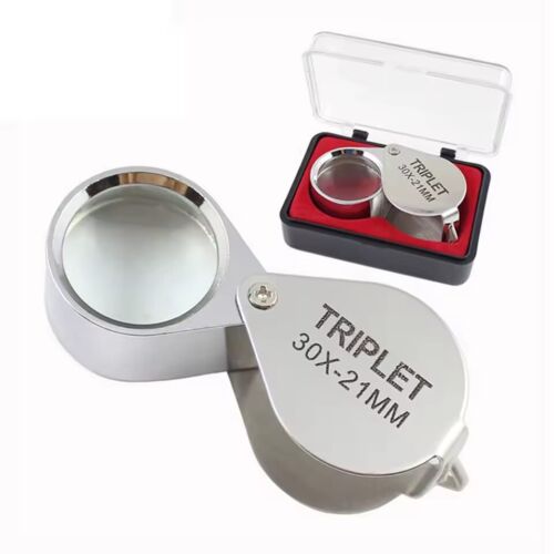 Jewelers Eye Loupe Pocket Magnifier Magnifying Glass Jewelry Diamond 30x21mm - Picture 4 of 9