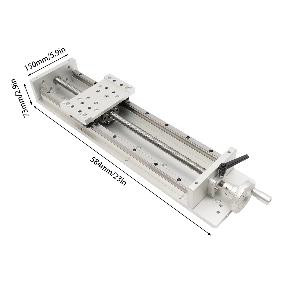 Mesa deslizante manual 400 mm SFU1605 X Y Z eje etapa lineal con bloqueo y volante Foto 2 de 4