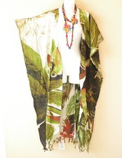 CD716 Toucan Black Batwing Cardigan Duster Kaftan Maxi Trench Coverup up to 5X