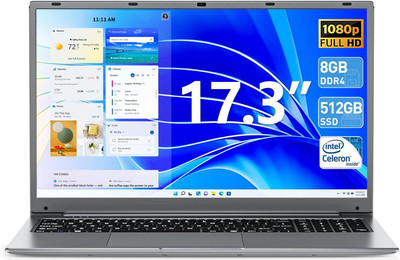 SGIN 17.3  Laptop   Intel Celeron, 8GB RAM, 512GB SSD, 8000mAh   Work & Study