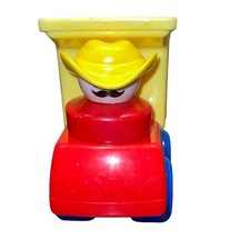 Vintage Little Tikes Toddler Tots Chunky Dump Truck  Figurine Red Yellow Blue