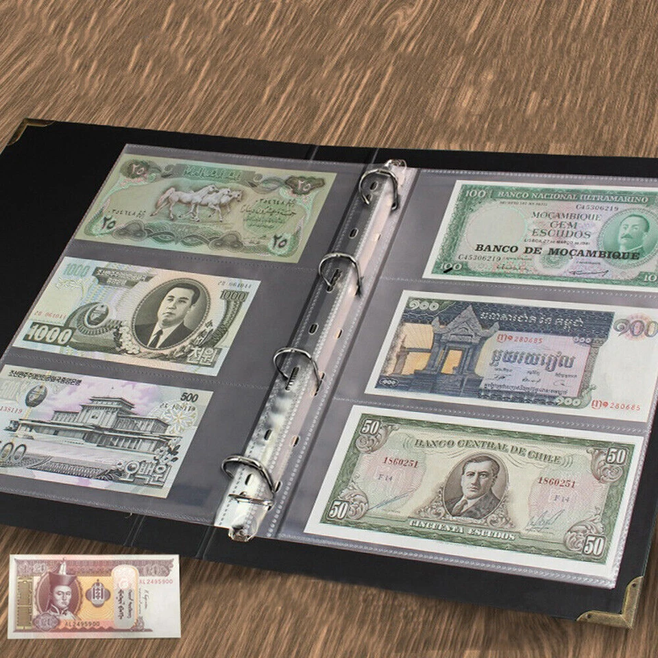 65Pages Pocket Currency Paper Money Album Banknote Storage Collection Holder - Image 4 of 4