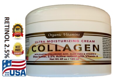 COLLAGEN Day/Night CREAM Skin Moisturizer Rejunivating Anti Aging 4oz Jar