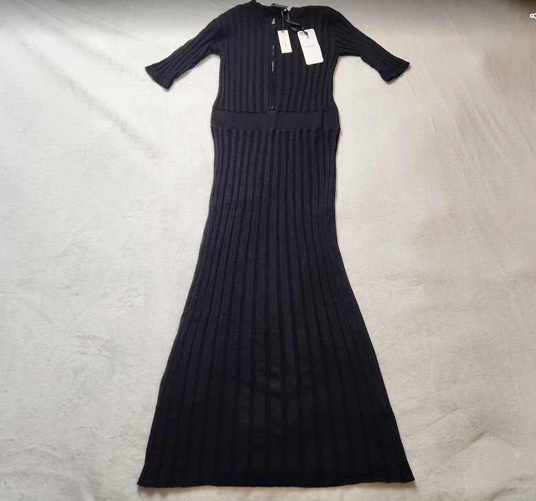 New S Anthropologie x Malia knit midi dress in black | eBay