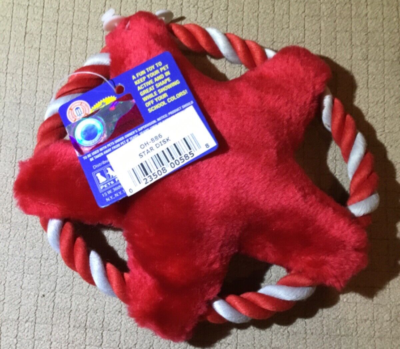Ohio State University Buckeyes Soft Plush Football Squeaky Rope