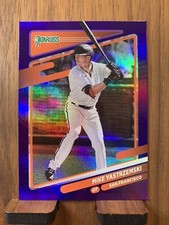 MIKE YASTRZEMSKI 2021 PANINI DONRUSS #67 PURPLE HOLO