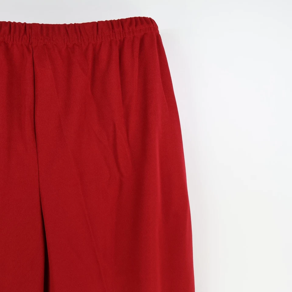 Pantalones de vestir Haband para mujer 40 pequeños rojos cintura elástica pierna recta NUEVO Foto 4 de 4
