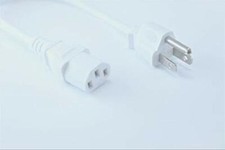 White 8 Feet Long AC/DC Power Cord for Lenovo ThinkCentre M79 SFF Desktop