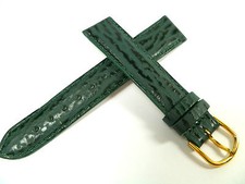 18mm GREEN WATCH STRAP BRACELET SHARK EMBOSSED WATCH BAND LEATHER 1815