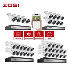 ZOSI H.265+16CH 5MP Lite DVR 1080P CCTV Home Security Camera System Motion Track