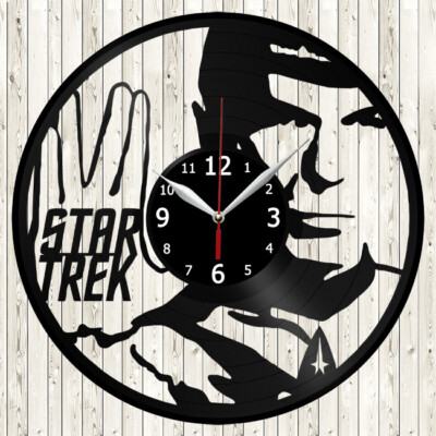 Star Trek Vinyl Record Wall Clock Decor Handmade 3731