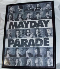 SIGNED BY BAND! MAYDAY PARADE CONCERT POSTER 18x24 - Emo Pop Punk Rock TOUR