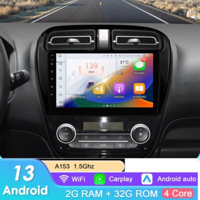 2+32GB Android 13 Autoradio GPS Navi CarPlay BT Für Mitsubishi Mirage Space Star