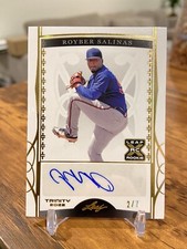 2022 LEAF TRINITY ROYBER SALINAS #/7 SSP GOLD SPECTRUM ROOKIE AUTO 🔥📈