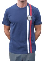 Wigan Casino Navy Twin Stripe Badged Tshirt Nothern Soul Mod Clothing Ska Wigan Casino Navy Twin Stripe Badged Tshirt Nothern Soul Mod Clothing Ska