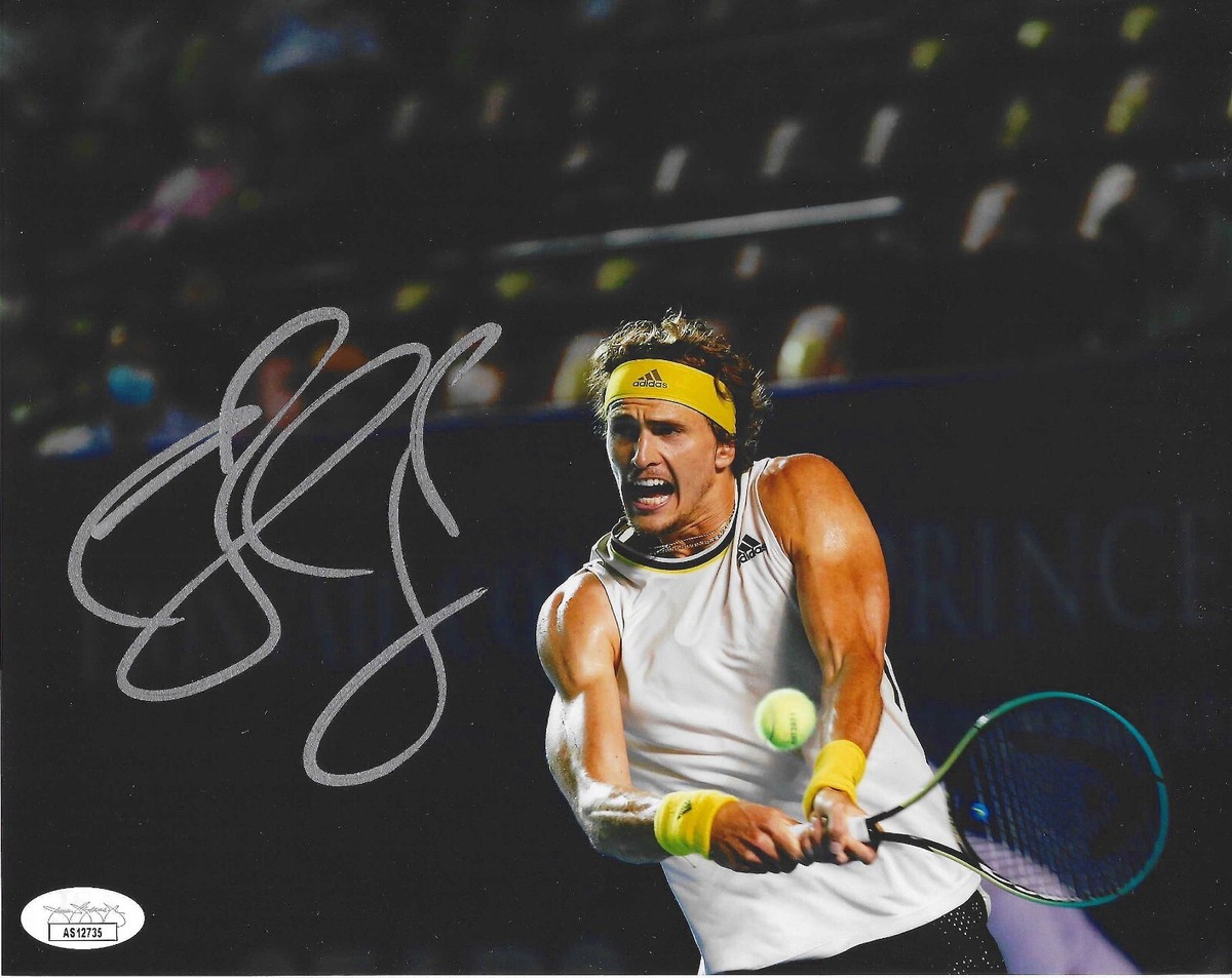 ALEXANDER ZVEREV SIGNED 8X10 PHOTO OLYMPICS WIMBLEDON US OPEN FRENCH JSA A