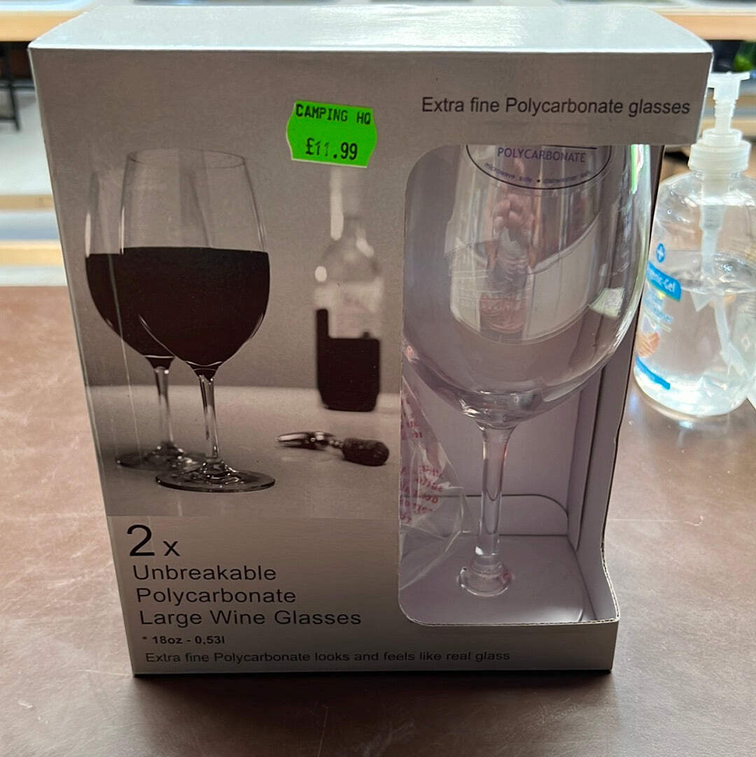 2 Unbreakable Wine Glasses