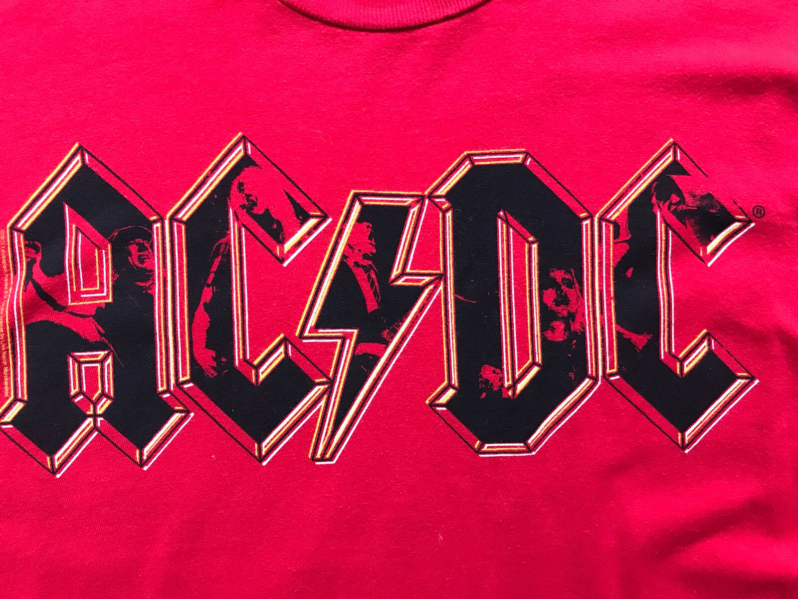 Authentic Official AC/DC ACDC Logo Red Shirt Rock And… - Gem