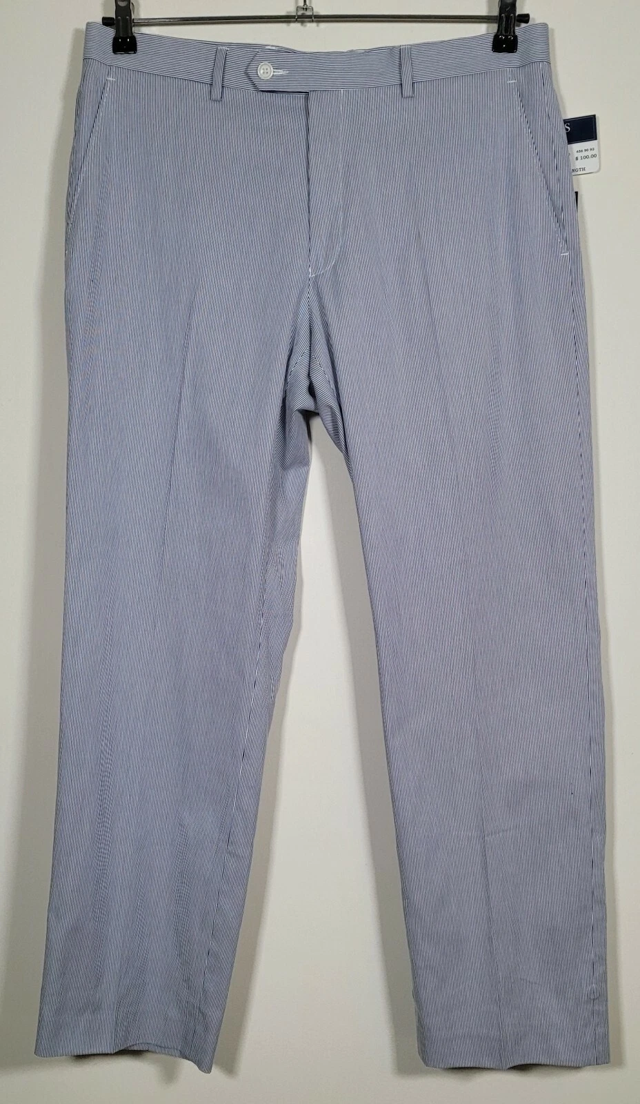 Chaps Blue White Stripe Pants Men's Size 34 / 30 Comfortable Fit New / Tag