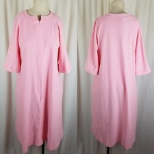 Vanity Fair Midi House Dress Robe Womens M Vintage Mid Century 60s 3/4 Sleeves