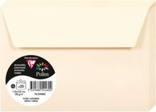 Clairefontaine Pollen 5446C Umschl&auml;ge C6 Elfenbein 120g/m&sup2; 20 St&uuml;ck Ivory