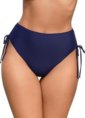 Damen High Waist Bikinihose Kordelzug Seite Badeslip, Medium Größe