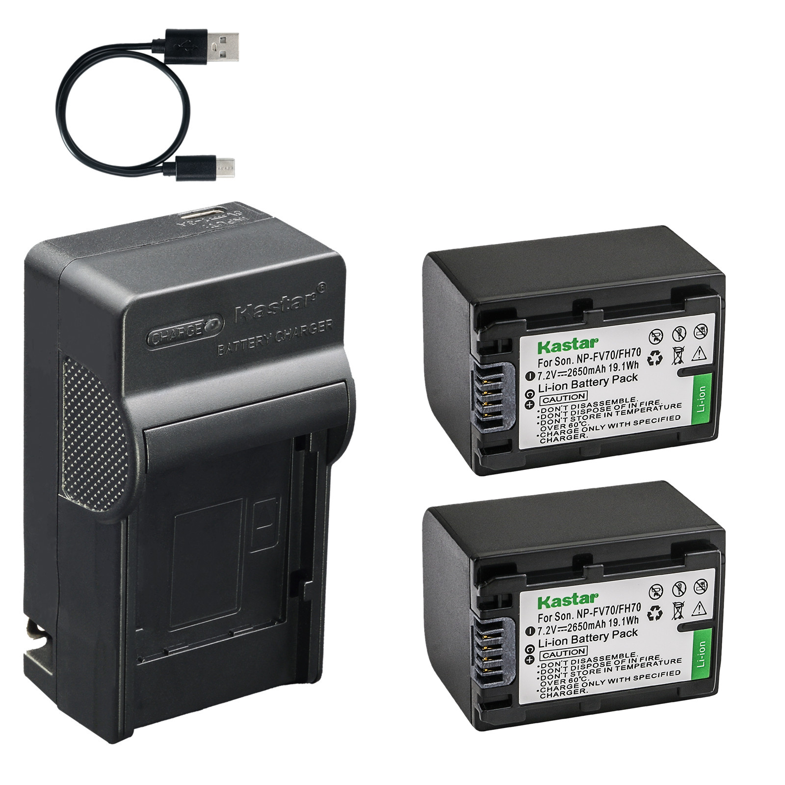 Kastar Battery Charger for Sony HDR-CX430 CX455 CX510 CX540 CX550 CX560 CX580