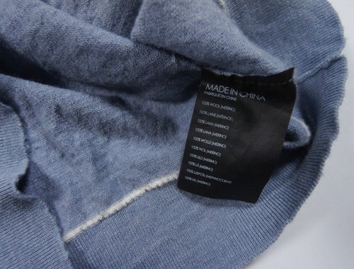Club Monaco Sweater Mens Small Blue Vneck Knit Lightweight Wool Preppy Adult - Picture 6 of 10