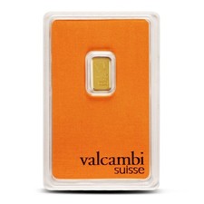 1 Gram Valcambi Gold Bar (New w/ Assay) 5549.48 per troy oz