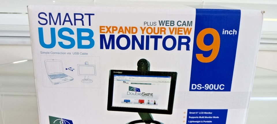 DoubleSight Smart USB Touch Screen LCD Monitor-9" Screen-Portable-BRAND NEW! - Image 2 of 4