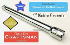 Craftsman 38 In. Drive X 6 In. Wobble Extension Bar 44286