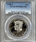 1998-S Kennedy Half Dollar 50c Proof Clad PCGS PR70DCAM