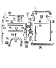 Genuine Mopar Roof Panel Reinforcement 68167256AA