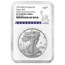 2026-W Proof 1 American Silver Eagle NGC PF70UC 250th Liberty Label