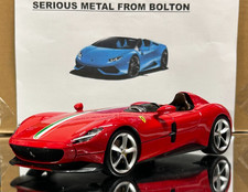 BBURAGO 18 16909R/ITA  FERRARI MONZA SP1 SIGNATURE RED ITALIAN STRIPES - 1:18