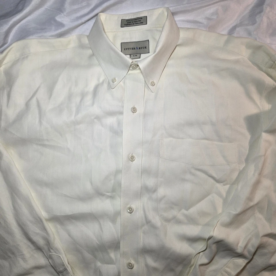 Cutter & Buck Dress Shirt Business Prep Casual Ivory Men’s Large - Image 3 of 4