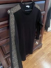 Calvin Klein Sweater Dress Gold Grommets Women's